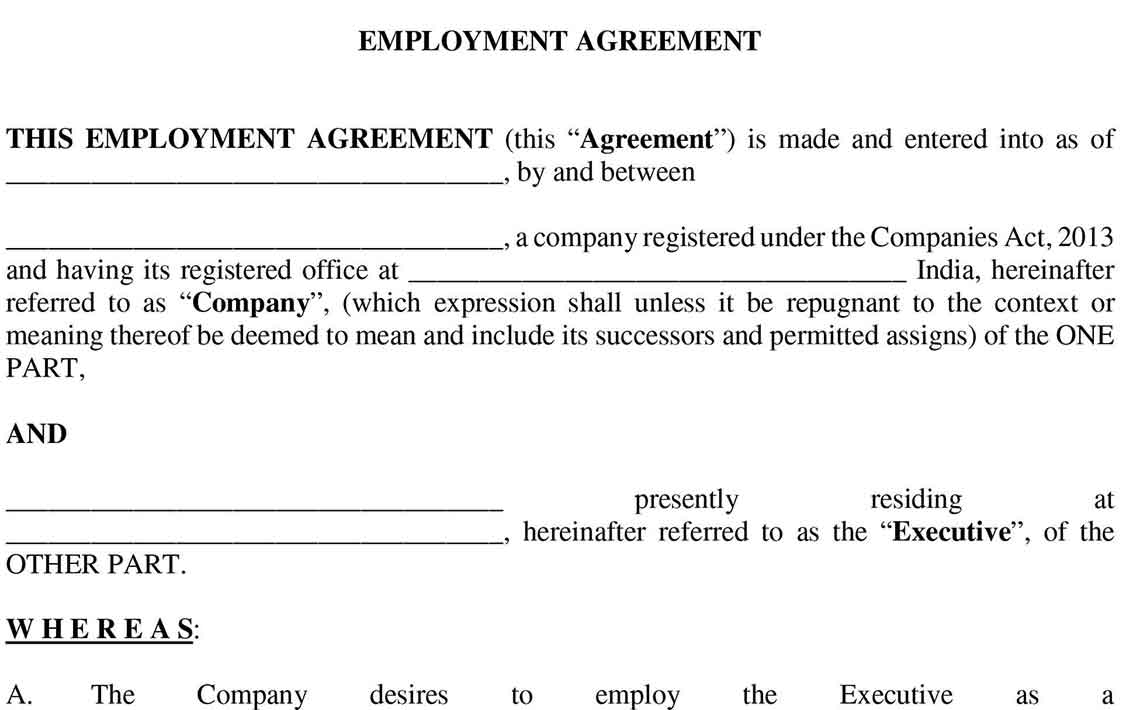 Company Director Employment Agreement