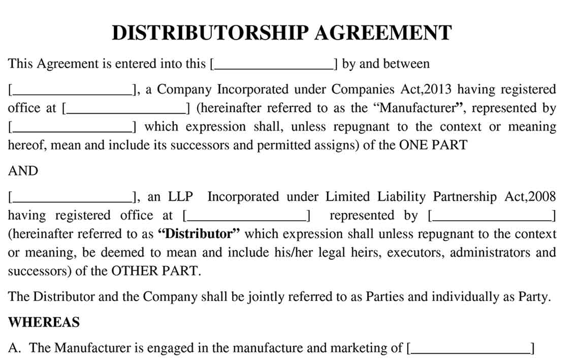 Distributorship Agreement